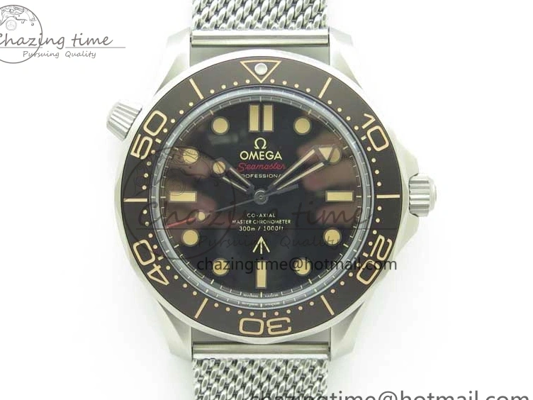 0215 Seamaster 300 “No Time to Die” Limited Edition ORF 1:1 Best Edition on SS Mesh Bracelet A8806 (Free Nato Strap) Durable 7866